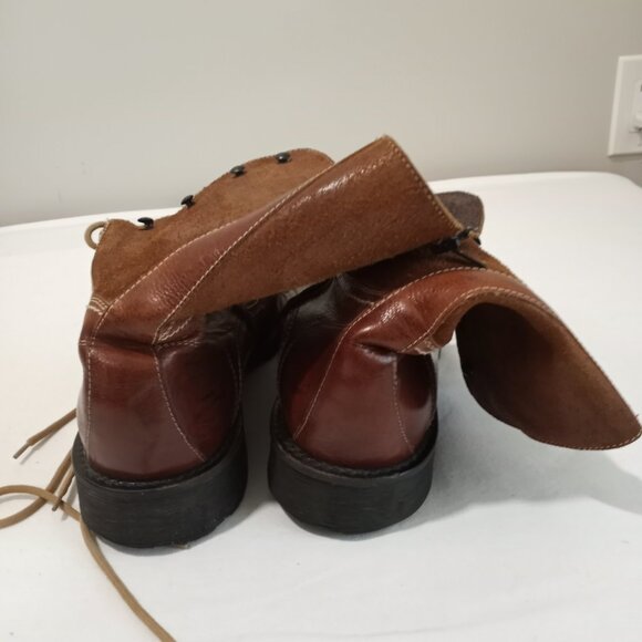 KENNETH COLE REACTION BROWN LEATHER LACE UP ANKLE BOOTS MEN SIZE 13 - Picture 6 of 12